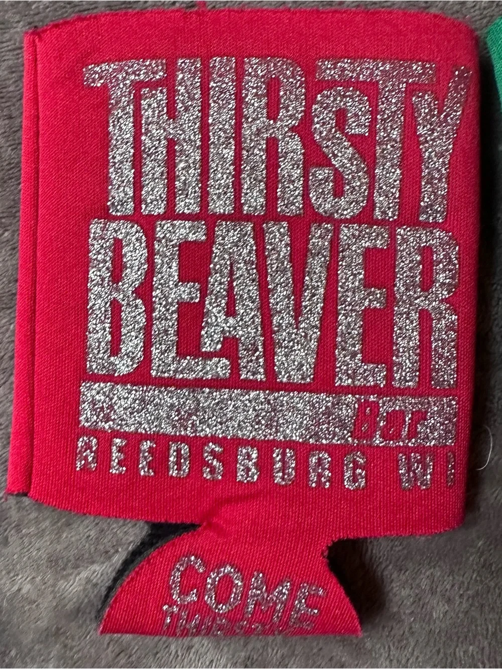 Lot 2 Thirsty Beaver Bar Koozies Reedsburg Westfield Wisconsin WI Tavern Beer